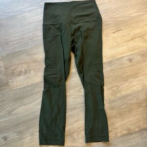 LULULEMON ALIGN CROP OLIVE GREEN